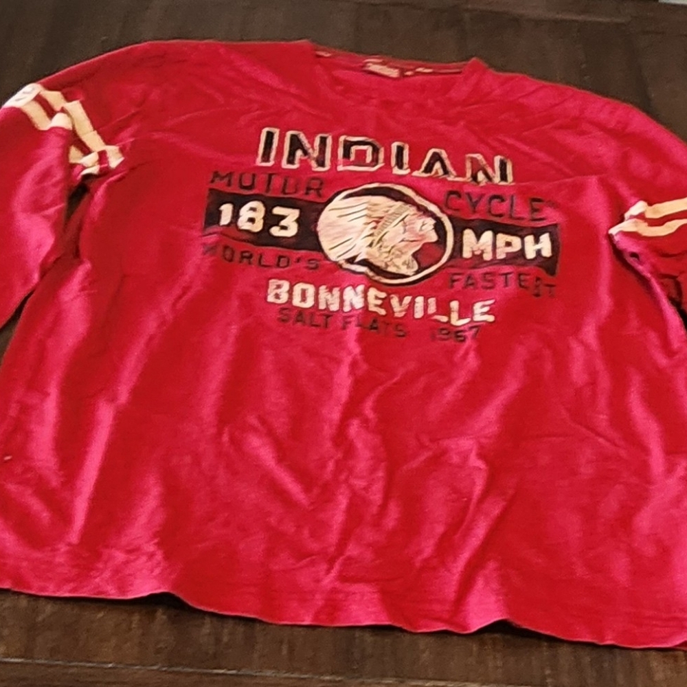Genuine Indian Motorcycle Long Sleeve Bonneville Racing T-Shirt - XL